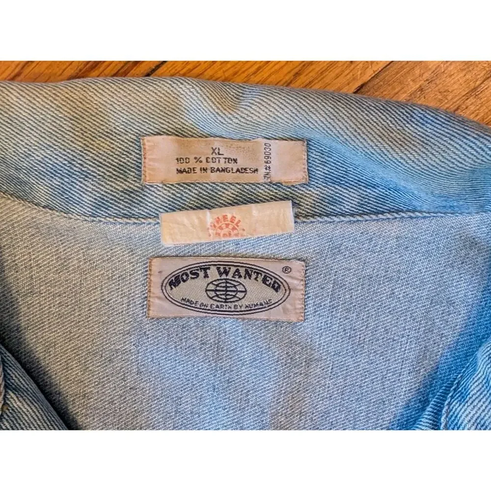 Most Wanted Sam’s Town Wheel Of Fortune Jean Jacket Men's XL
